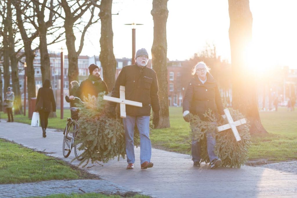 Kerstboomverbranding Amsterdam Museumplein