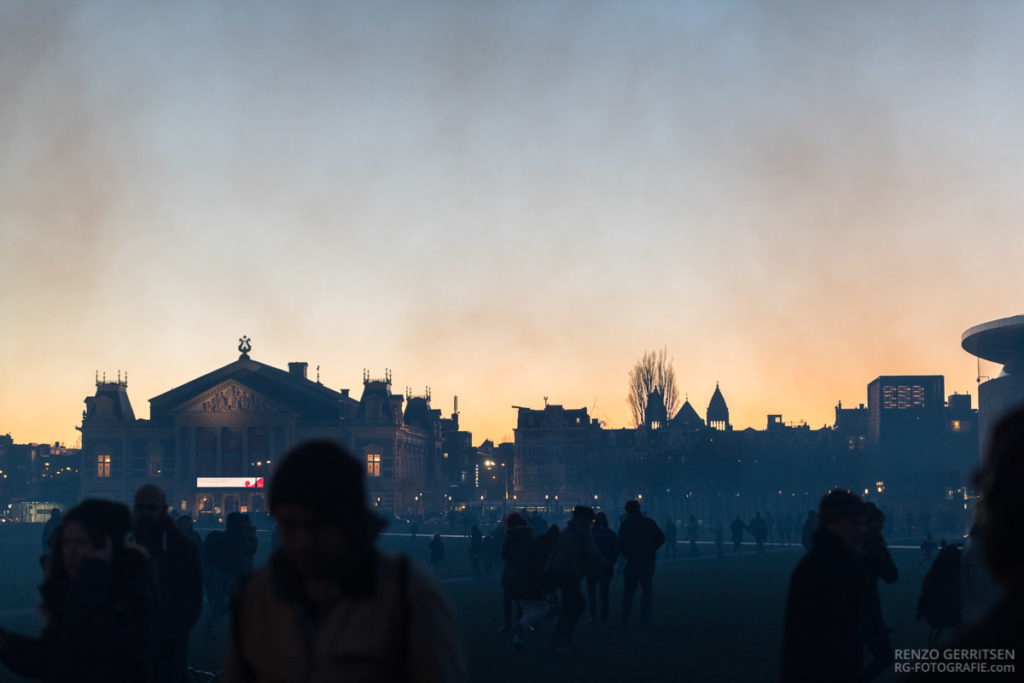 Kerstboomverbranding Amsterdam Museumplein