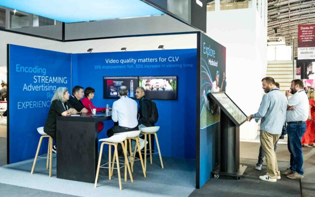 Stand fotografie MediaKind IBC Rai Amsterdam beurs